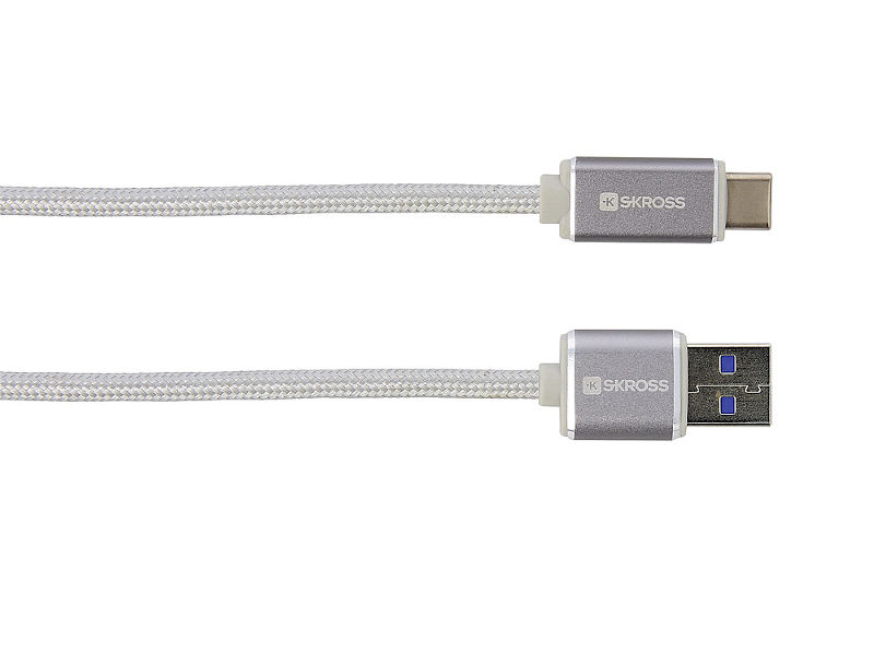 Ladekabel USB zu USB Typ-C Steel Line SKROSS
