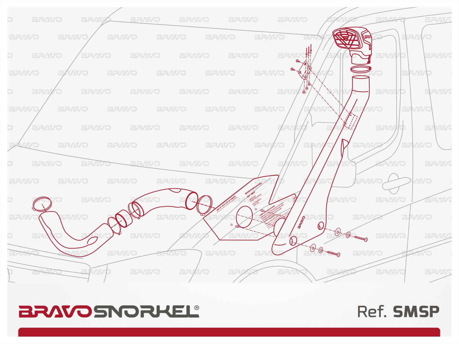 Bravo Snorkel - Schnorchel Mercedes Sprinter 906 (ab 2006 bis 2018) / VW Crafter