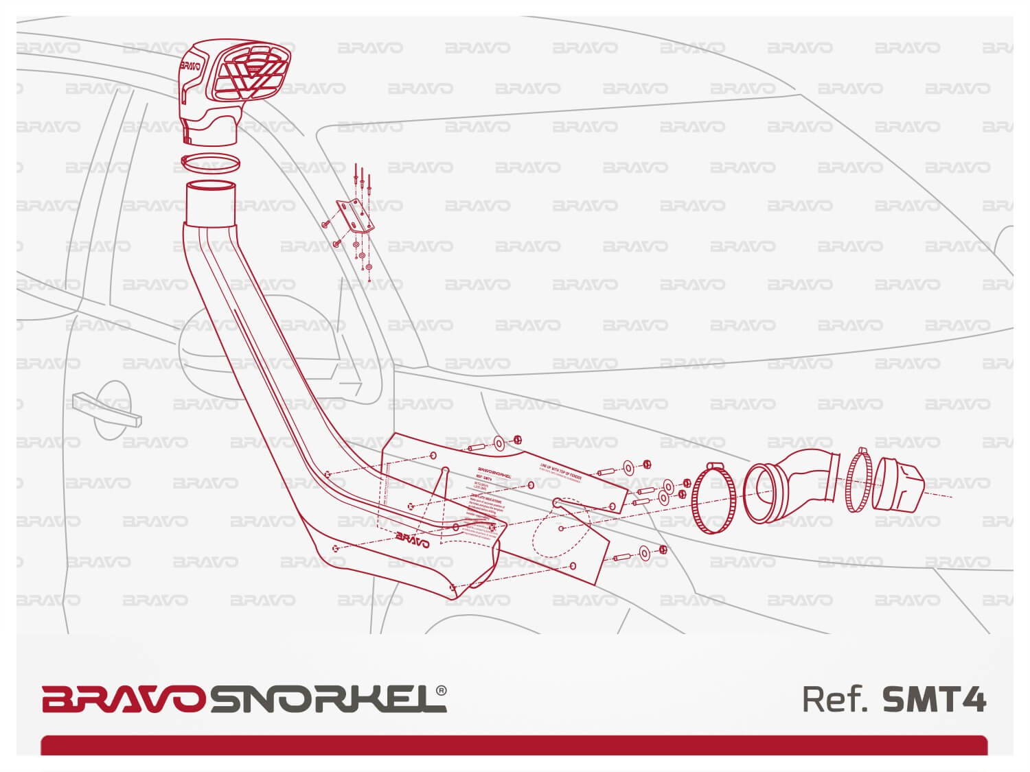 Bravo Snorkel Schnorchel für Mitsubishi L200 MR (2019-)