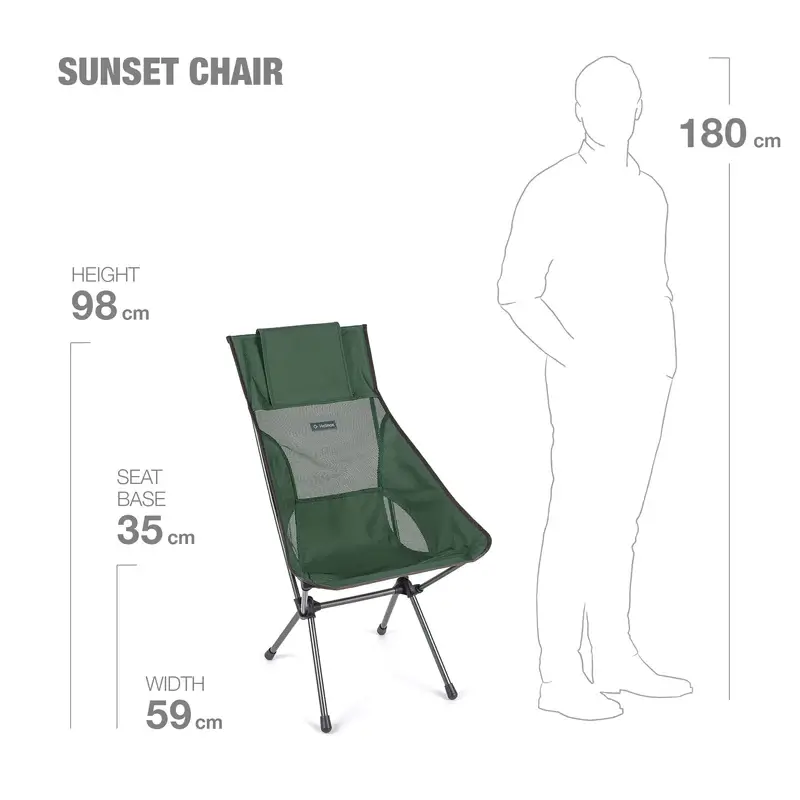 Helinox Stuhl Sunset Chair FOREST GREEN - Campingstuhl inkl. Packtasche